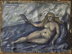 Femme au miroir by Paul Cézanne