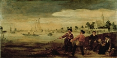 Fishermen on the Bank of the Amstel near the Pauwentuin, Amsterdam