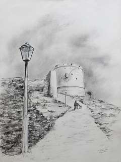 footpath to the Castle of Salonica - Ανεβαίνοντας στα Κάστρα της Θεσσαλονίκης by Τέτη Γιαννάκου