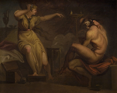 Fotis sees her Lover Lucius Transformed into an Ass. Motif from Apeleius' The Golden Ass by Nicolai Abildgaard