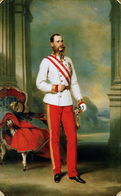 Franz Joseph I, Emperor of Austria wearing a Field Marshal uniform with the Great Star of the Military Order of Maria Theresa by Franz Xaver Winterhalter