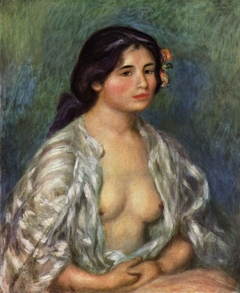 Gabrielle with Open Blouse by Auguste Renoir