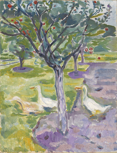 Geese in the Garden by Edvard Munch