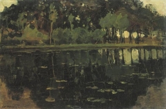 Geinrust farm with truncated tall trees and saplings by Piet Mondrian