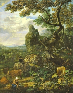 Große Landschaft mit Vieh