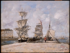 Harbor at Honfleur by Eugène Boudin