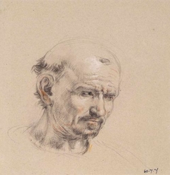 Head Of A Bald Man by Sir William Allan - Sir William Allan - ABDAG003274 by William Allan