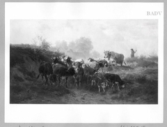 Herd of cows by Anton Braith