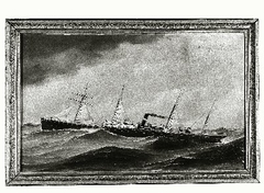 Het s.s. 'Rotterdam' (II) van de Nederlandsch- Amerikaansche Stoomvaart Maatschappij op volle zee