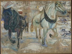 Horse Team in Snow by Edvard Munch