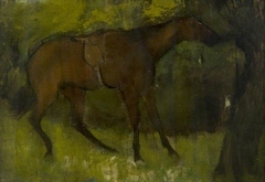 Horse Tied to a Tree by Edgar Degas