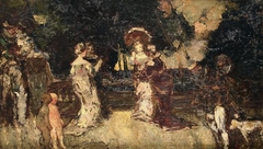 In the Park by Adolphe Joseph Thomas Monticelli