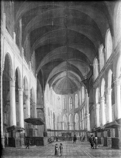 Interior of a Gothic Church by Anthonie Beerstraaten
