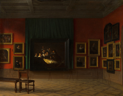 Interior of the Rembrandt Room in the Mauritshuis in 1884 by Antoon Francois Heyligers