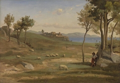 Italian Landscape by Jean-Baptiste-Camille Corot