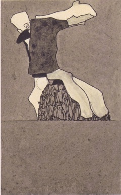 Komposition mit zwei Gestalten by Egon Schiele