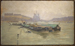 L'Ile Saint-Louis et Notre-Dame, vues du Pont d'Austerlitz by Georges Émile Carette