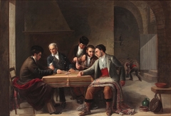 La partida de cartas by Manuel Barrón y Carrillo