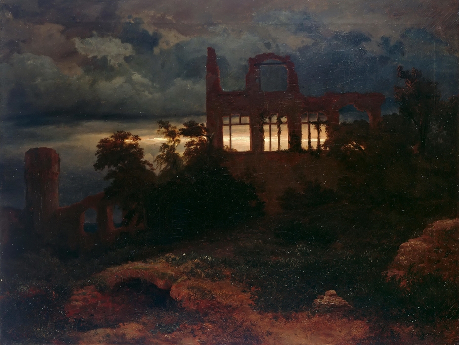 Landscape with castle ruins