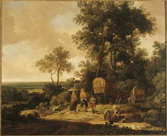 Landscape with Peasants on the Road by Pieter de Molijn