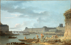 Le Pont Royal et le Louvre, vus du terre-plein du Pont-Neuf by Alexandre Jean Noël