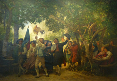 Le vainqueur de la danse du coq by Gustave Brion