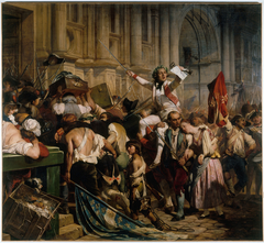 Les vainqueurs de la Bastille devant l'Hôtel de Ville, le 14 juillet 1789