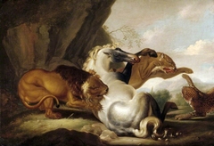 Lions attacking a Horse by Anonymous
