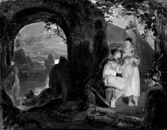 Lovers in a Landscape by Johann Baptist Kirner