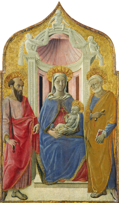 Madonna and Child Enthroned with Saint Peter and Saint Paul by Domenico di Bartolo