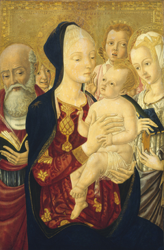 Madonna and Child with Saint Jerome, Saint Catherine of Alexandria, and Angels by Matteo di Giovanni