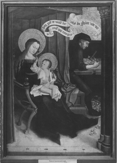 Mindelheimer Sippenaltar: Maria mit Joseph und Jesus by Bernhard Strigel