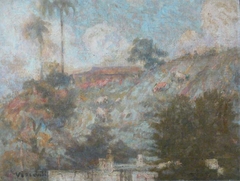Morro de Santo Antônio com palmeiras by Eliseu Visconti