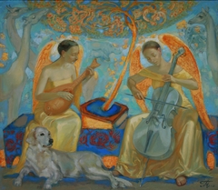 Music in the garden by Miroslava Perevalska