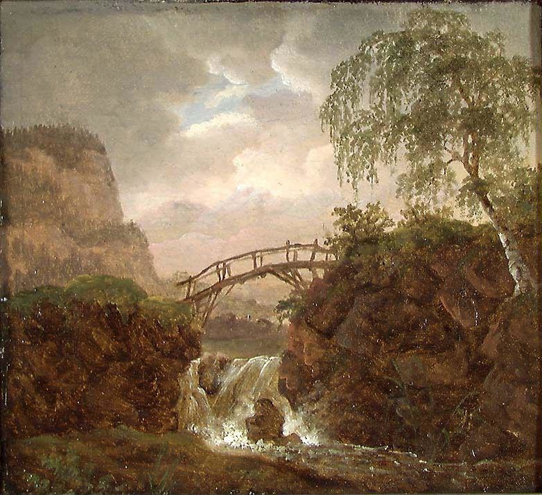 Nordic Landscape with a Wooden Bridge