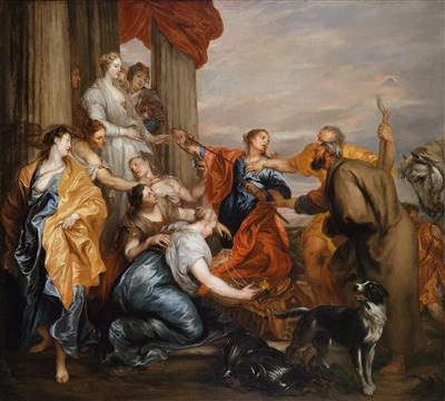 Odysseus discovering Achilles amidst the daughters of Lykomedes
