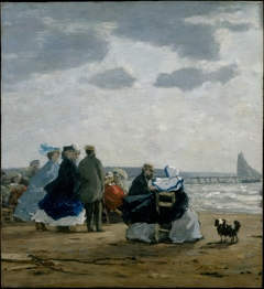 On the Beach, Dieppe by Eugène Boudin