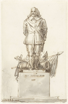 Ontwerp voor een standbeeld van Michiel Adriaansz. de Ruyter by David Pièrre Giottino Humbert de Superville