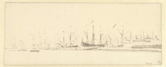 Oorlogsschepen in de haven van Vlissingen