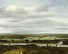 Panoramic Landscape near Rhenen with the Huis ter Lede by Anthonie van Borssom