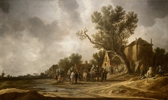 Peasants and horsemen at Inn