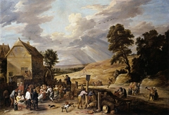 Peasants Dancing outside an Inn by David Teniers the Younger