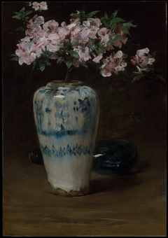 Pink Azalea—Chinese Vase by William Merritt Chase
