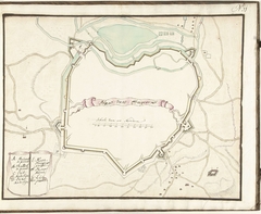 Plattegrond van Tongeren, ca. 1701-1715 by Samuel Du Ry de Champdoré