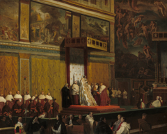 Pope Pius VII in the Sistine Chapel by Jean-Auguste-Dominique Ingres