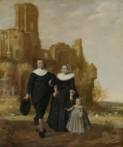 Portrait of a Family Group in a Landscape by Herman Meynderts Doncker