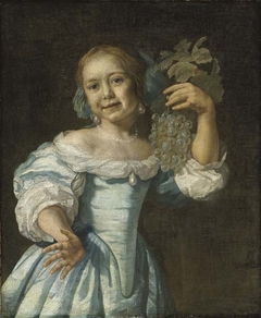 Portrait of a Girl with a Bunch of Grapes