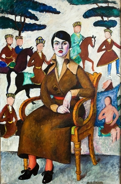 Portrait of a lady in an armchair by Ilya Mashkov