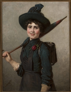 Portrait of a schoolgirl by Emilia Dukszyńska-Dukszta