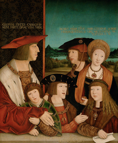 Portrait of Emperor Maximilian and his family by Bernhard Strigel